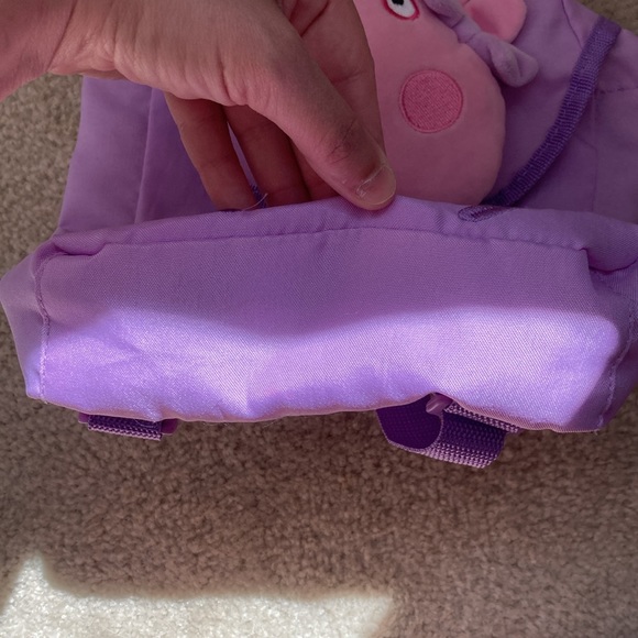 Peppa Pig Mini Fabric Backpack with plush Peppa Pig on front - Picture 5 of 5